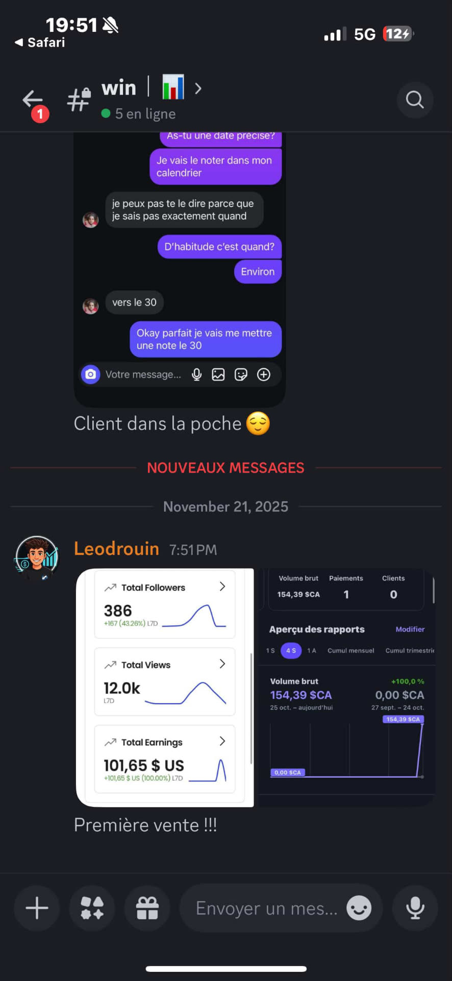 Leo : première vente !!!